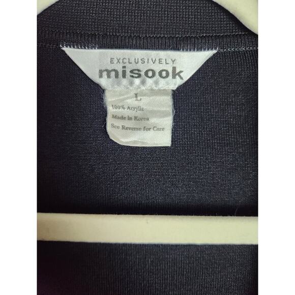 VTG Misook Open Front Cardigan sz L faux pockets office Professional Careerwear - Picture 4 of 8
